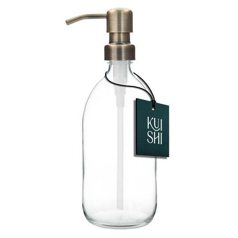 Clear Soap Dispenser Stainless Steel Pump