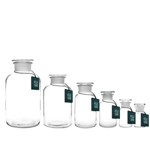 Apothekergläser aus klarem