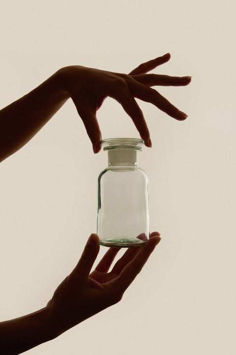 Apothekergläser aus klarem