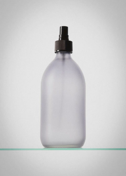 Botella Atomizadora de Vidrio Gris