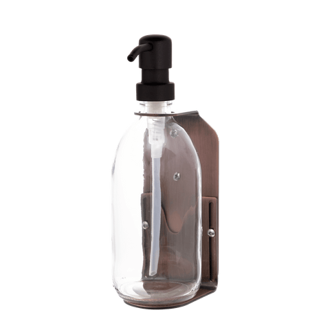 Copper Single Wall Mounted Soap Dispenser-Black-250ml-Clear-Kuishi