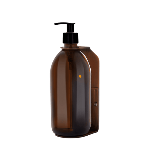 Copper Single Wall Mounted Soap Dispenser-Plastic-300ml-Amber-Kuishi