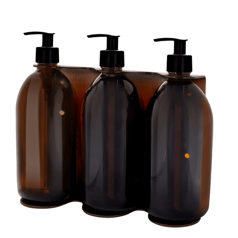 Copper Triple Wall Mounted Soap Dispenser-Copper-250ml-Amber-Kuishi