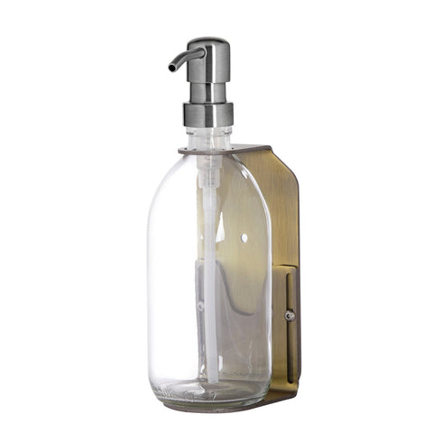 gold wall mounted soap Dispenser and silver pump