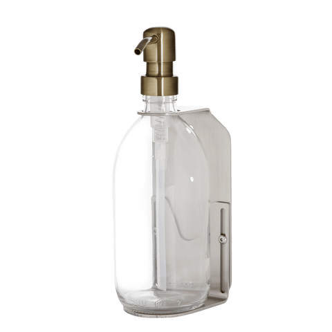 Nickel Single Wall Mounted Soap Dispenser-Copper-250ml-Clear-Kuishi