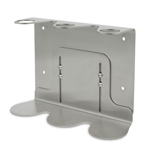 Triple Satin Silver Bottle Holder bracket