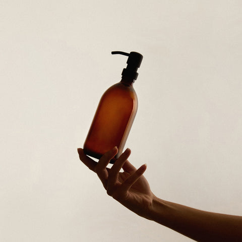 Amber Glass Soap Dispensers