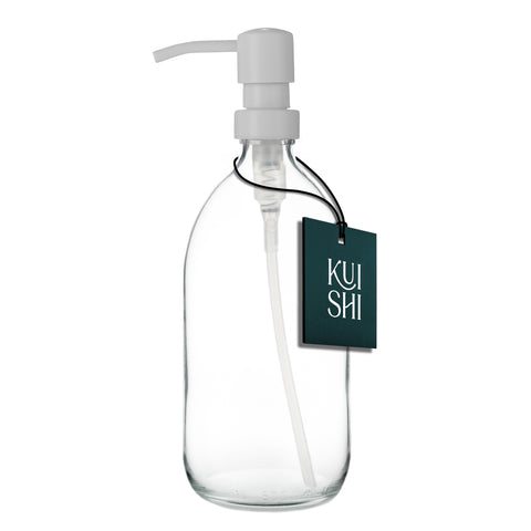 Clear Soap Dispenser Stainless Steel Pump