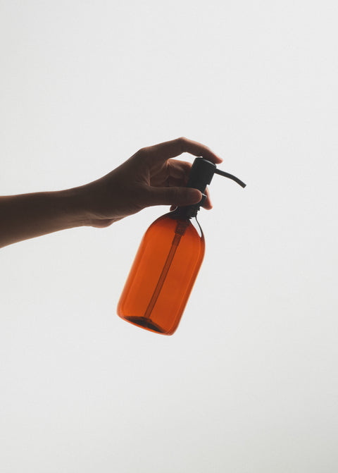 Brown Plastic Soap Dispenser