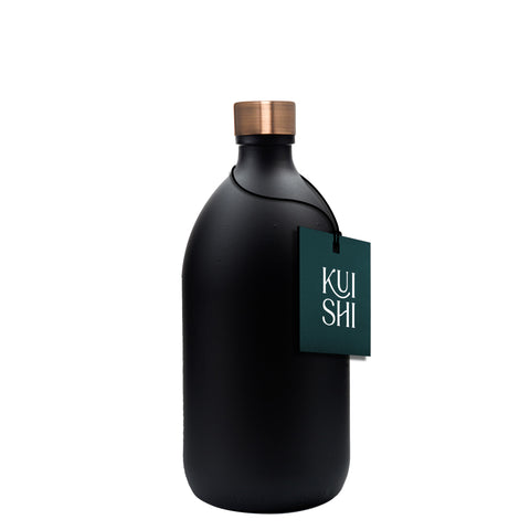 Black Glass Storage Bottle and Cap