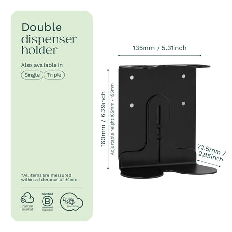Black Double Bottle Holder