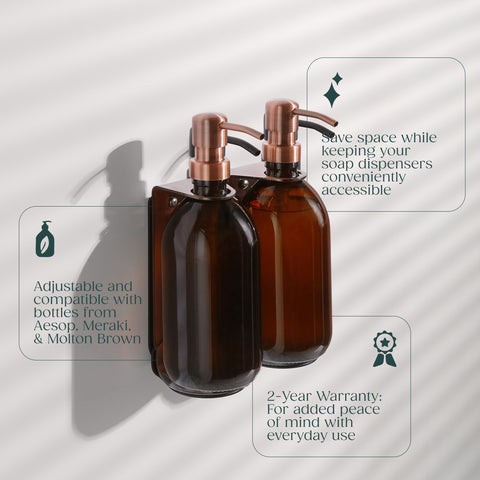 Copper Double Bottle Holder