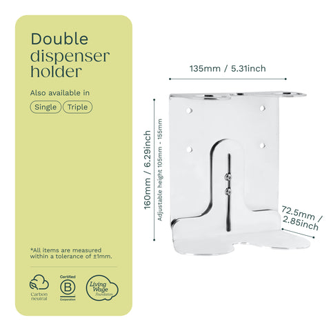 Chrome Double Bottle Holder