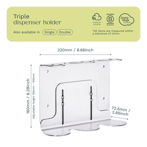 Chrome Triple Bottle Holder