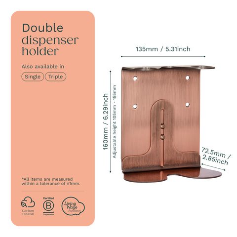 Copper Double Bottle Holder