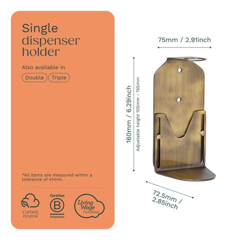 Gold Single Bottle Holder