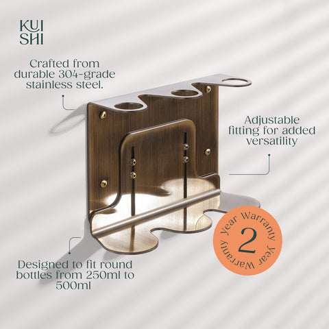 Gold Triple Soap Bottle Holder