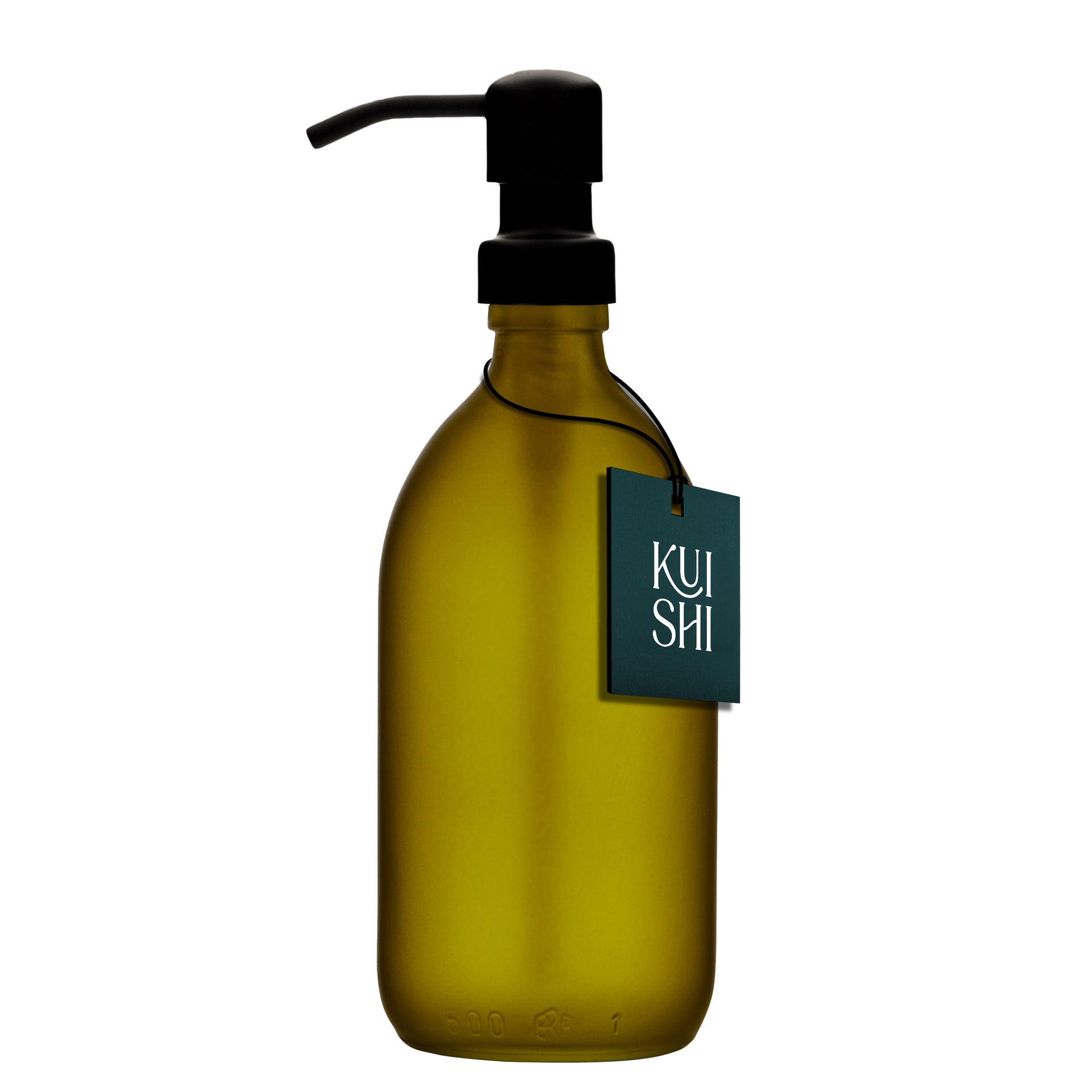 Grüner Seifenspender mit Edelstahlpumpe