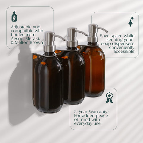 Nickel Triple Bottle Holder