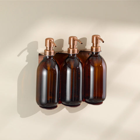 Triple Copper wall mounted soap dispenser