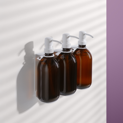 Seifenspender Weiß Wandmontage mit drei