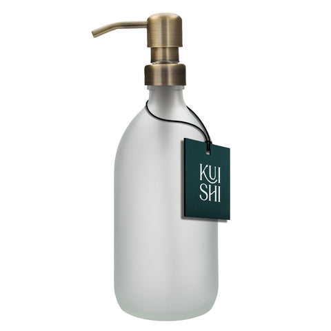 White Glass Soap Dispenser