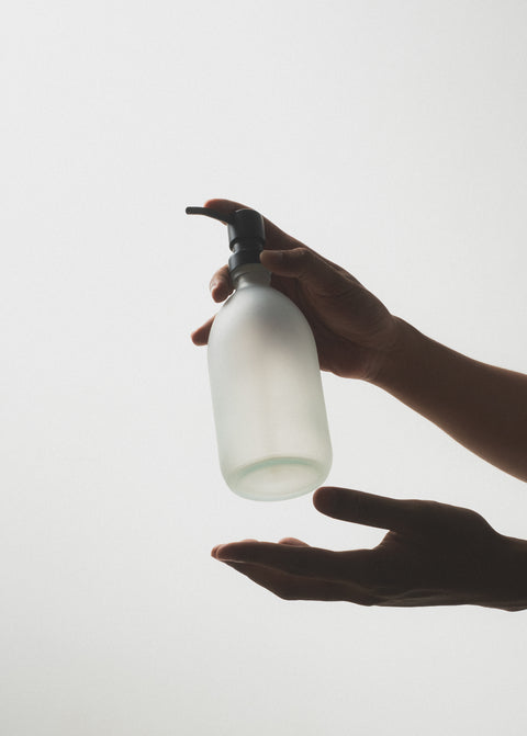 White Glass Soap Dispenser