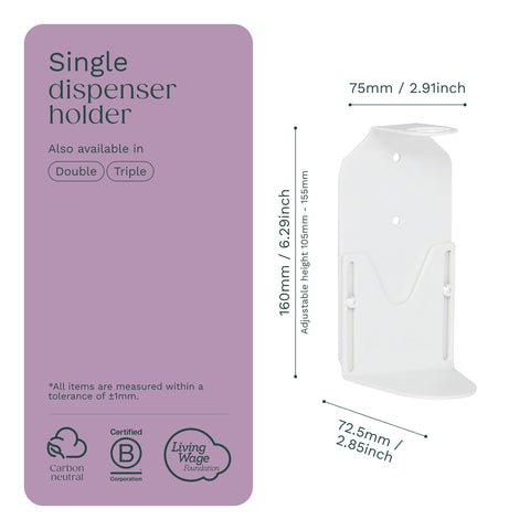 White Single Bottle Holder