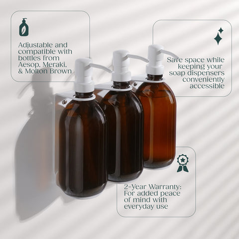 White Triple Bottle Holder