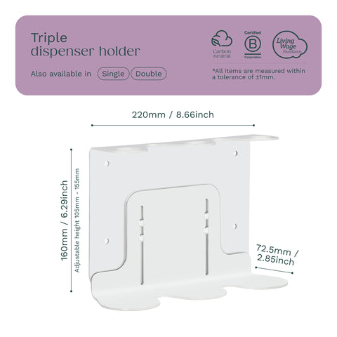White Triple Bottle Holder