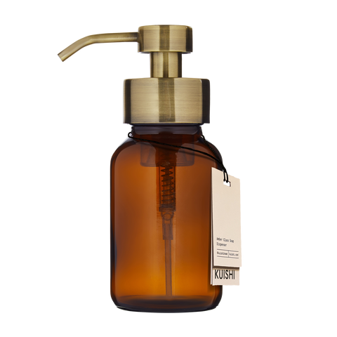 Amber Foaming Hand Soap Dispenser-Gold-250ml-Kuishi