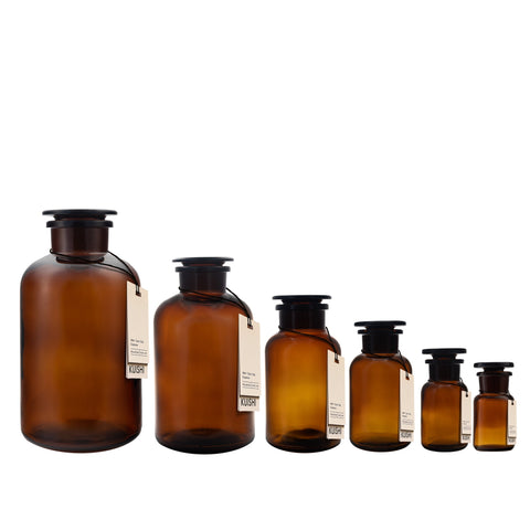 Amber Glass Apothecary Jars-2000ml-Kuishi