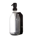 Black Wall Mounted Dispenser clear bottles Black Pump