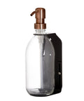 Black Wall Mounted Dispenser clear bottles copper Pump