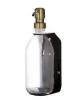 Black Wall Mounted Dispenser clear bottles gold Pump