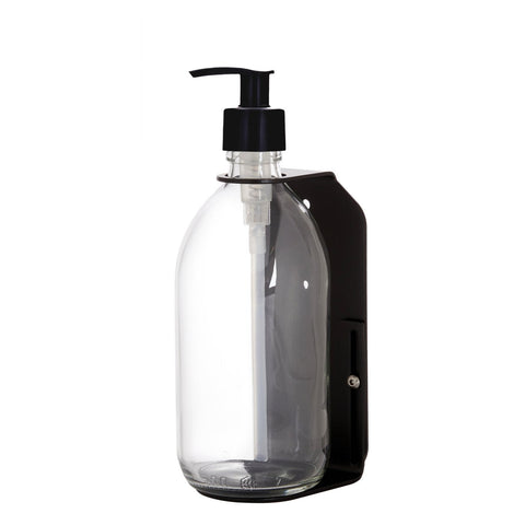 Black Wall Mounted Dispenser Black Plastic Pump