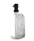 Chrome Single Wall Mounted Soap Dispenser-Black-250ml-Clear-Kuishi