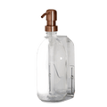 Chrome Single Wall Mounted Soap Dispenser-Bronze-250ml-Clear-Kuishi