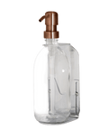 Chrome Single Wall Mounted Soap Dispenser-Bronze-250ml-Clear-Kuishi