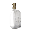 Chrome Single Wall Mounted Soap Dispenser-Gold-250ml-Clear-Kuishi