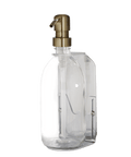 Chrome Single Wall Mounted Soap Dispenser-Gold-250ml-Clear-Kuishi