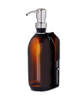 Chrome Single Wall Mounted Soap Dispenser-Silver-300ml-Amber-Kuishi