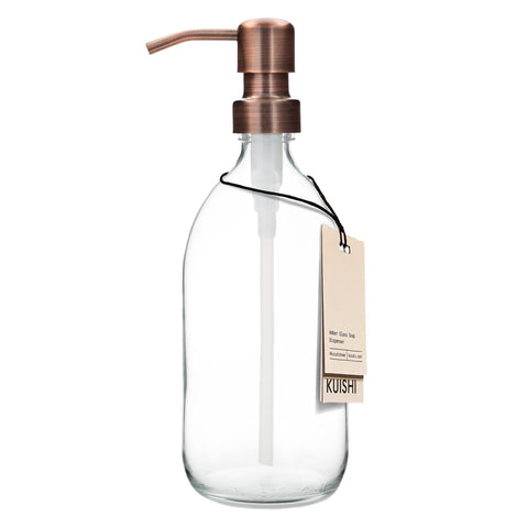 Clear Soap Dispenser Copper Pump Kuishi