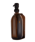 Copper wall mounted dispenser Amber Bottle and Black Pump