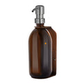 Copper wall mounted dispenser Amber Bottle and Silver Pump