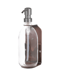 Copper Single Wall Mounted Soap Dispenser-Silver-250ml-Clear-Kuishi