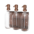 Copper Triple Wall Mounted Soap Dispenser-Copper-250ml-Clear-Kuishi