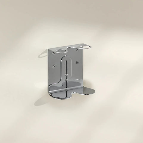 Chrome double Holder bracket for soap bottles