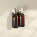 Nickel Double wall mounted soap dispenser