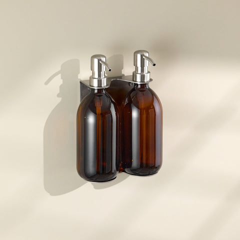 Nickel Double wall mounted soap dispenser